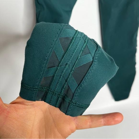 Lululemon Athletica Deep Green 27” Criss Cross Mesh Side High Times Leggings 6 - Picture 12 of 12